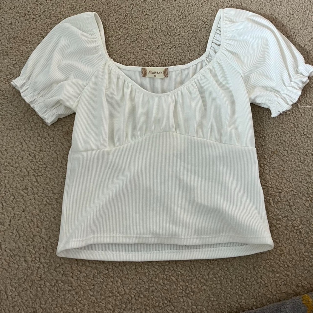 Altar’d State White Puff Sleeve Top